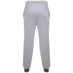 Image of Front Row Unisex Adults Striped Cuff Joggers (S) (Heather Grey/Navy)