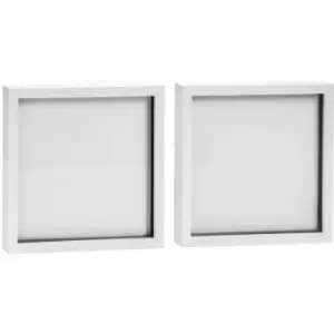 Image of Nicola Spring 3D Box Photo Frames - 20 x 20" - White - Pack of 2