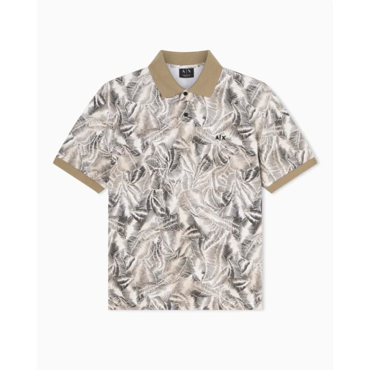 Image of Armani Exchange POLO SHIRT Beige Multi male S
