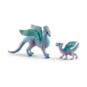 Image of Schleich Bayala Blossom Dragon Mother and Baby Figures