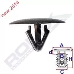 Image of ROMIX Clip C60638 RENAULT,HYUNDAI,KIA,9 Limousine (L42_),ix35 (LM, EL, ELH),i30 (FD),i10 (PA),i20 (PB, PBT),GETZ (TB),TUCSON (JM),SANTA FE II (CM)