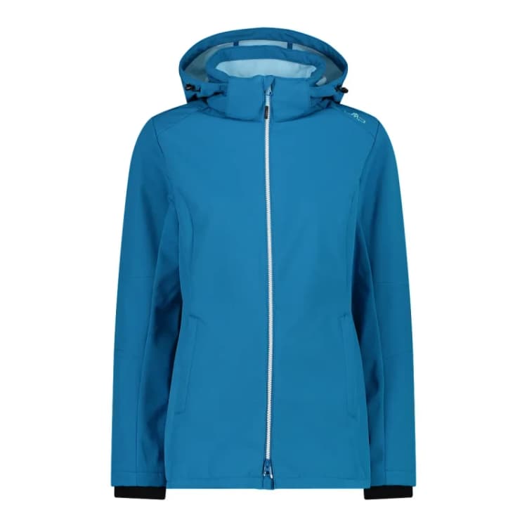 Image of Womens zip-up hooded hiking jacket CMP Bleu Female XL