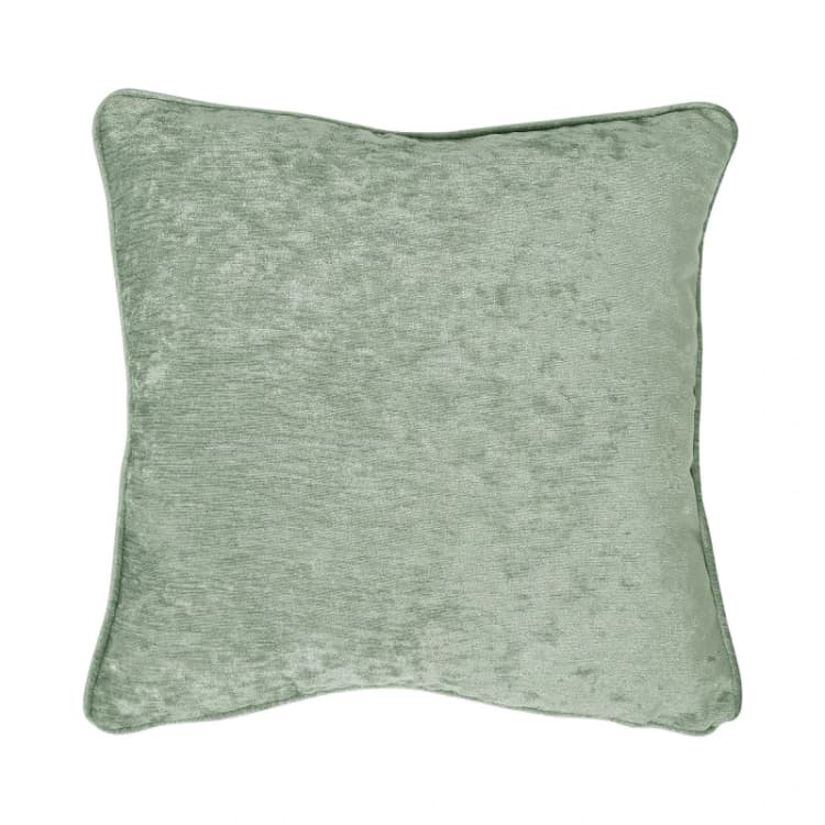 Image of Curtina 'Textured Chenille' Textured Filled Cushion Green
