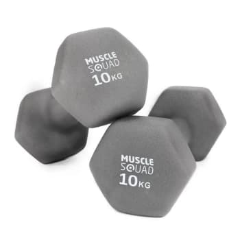 Image of MuscleSquad Neoprene Dumbbells - 2 x 10kg