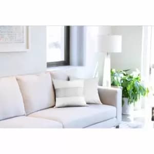 Image of Emma Barclay Eclat - Diamante Panel Velvet Cushion (pair) Cover In White