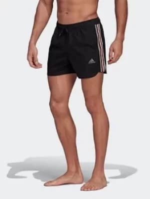 Image of adidas Very Short Length Retro Split Swim Shorts, Black Size XL Men