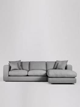 Image of Swoon Althaea Fabric Right Hand Corner Sofa - Soft Wool