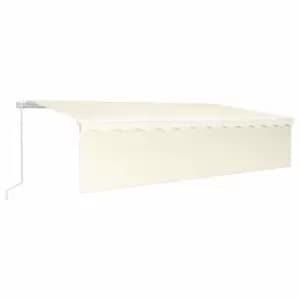 Image of Vidaxl Manual Retractable Awning With Blind 6X3M Cream