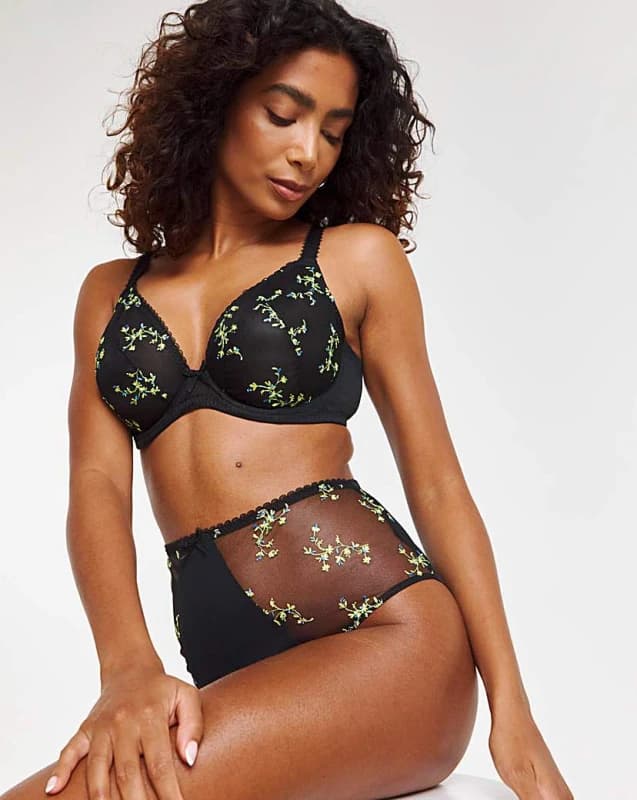 Image of Panache Panache Meadow Plunge Bra Black Female 32F BJ70204