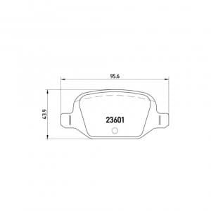 Image of Front/Rear Brake Pad Set BREMBO P 23 064