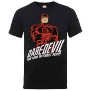 Image of Marvel Comics Daredevil The Man Without Fear Mens Black T-Shirt - L - Black