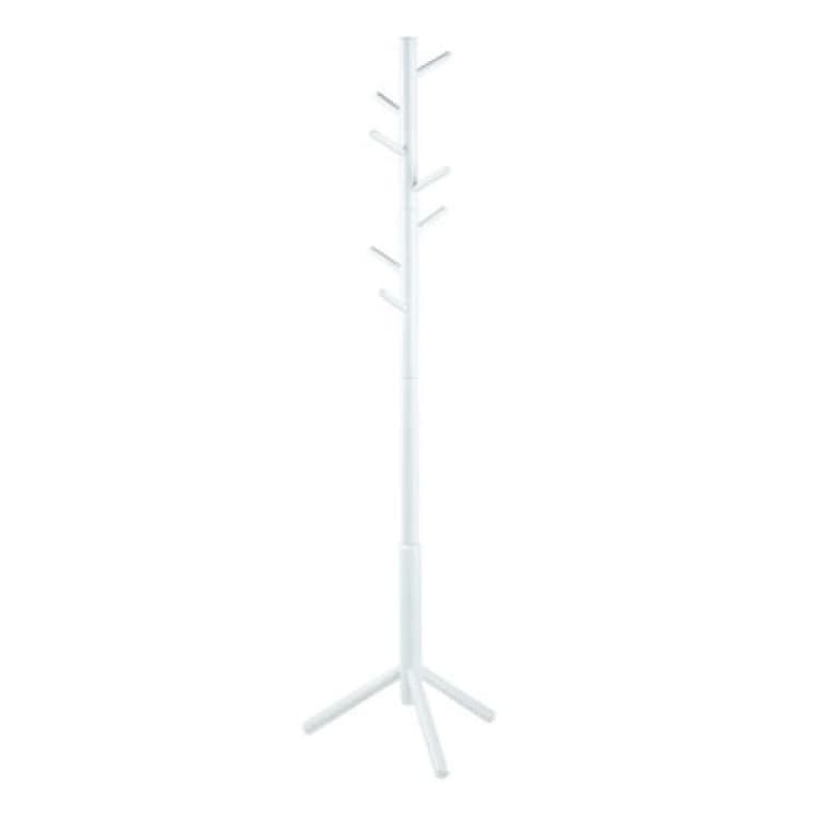 Image of Furniture To Go Bremen Coat Stand In White Lacquered Rubberwood