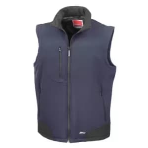 Image of Result Mens Softshell Bodywarmer Breathable Weatherproof Jacket (L) (Navy/Black)