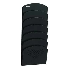 Image of Safco Seven Pocket Wall Rack Steel Black 3185BL