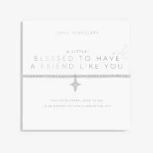 Image of Blessed To Have A Friend Like You Silver 17.5cm Stretch Bracelet 6079