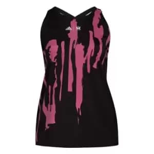 Image of adidas x Thebe Magugu Tennis New York Y-Tank Top ( - Black / Semi Pulse Lilac