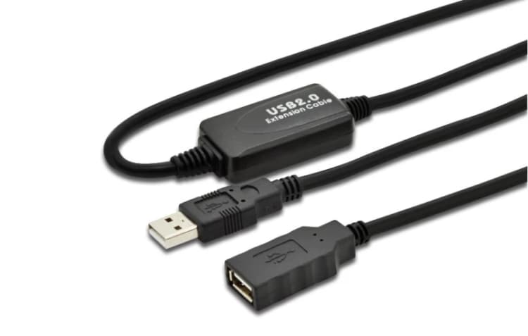 Image of Microconnect USB2.0AAF10A USB cable USB 2.0 10 m USB A Black
