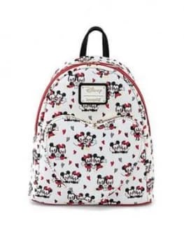 Image of Loungefly Loungefly Mickey & Minnie Heart Mini Backpack