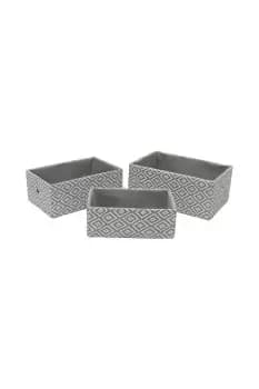 Image of Argyle Set of 3 Rectangular Storage Baskets