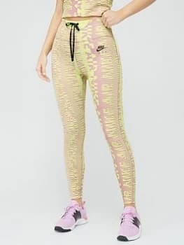 Image of Nike Air Running Epic Fast Legging - Multi, Green, Size L, Women
