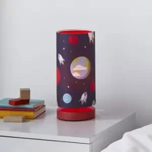 Image of Glow Sanaa Space Printed Multicolour LED Circular Table Lamp
