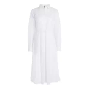 Image of Tommy Hilfiger AMD Lace Midi Shirt Dress - White