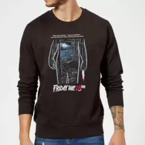 Image of Friday the 13th Vintage Poster Sweatshirt - Black - L - Black