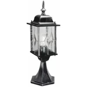 Image of Loops - IP43 1 Bulb Wall Ground Pedestal Black Silver LED E27 100W