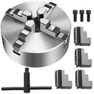 Image of K12-160 6" 4 Jaw Lathe Chuck 160mm 3600r/min Cast Iron Drilling External Jaw