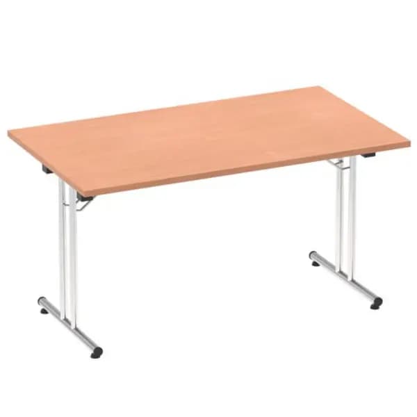 Image of Impulse Impulse 1400mm Folding Rectangular Table Beech Top IFR1400BCH