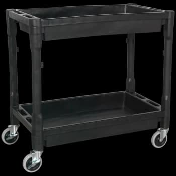 Image of Sealey 2 Shelf Heavy Duty Composite Trolley Black
