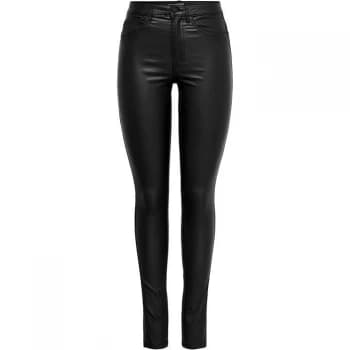 Image of Only PU Coated Trousers Ladies - Black