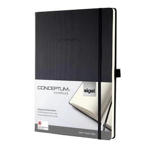 Image of Sigel CONCEPTUM Black Hardcover Lined A4 Notebook