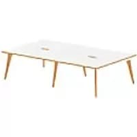 Image of dynamic Computer Desk Oslo OS4P14WHT White 2800 mm x 1600 mm x 730 mm