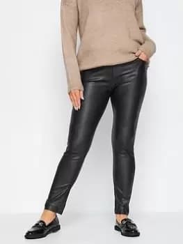 Image of M&Co Petite Petite Coated Slim Leg Jean, Black, Size 18, Women