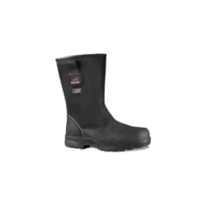 Image of RF040 Manitoba Rigger Safety Work Boots Black - Size 4 - Rock Fall