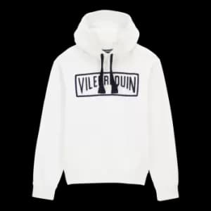 Image of Men Cotton Hoodie Sweatshirt Solid - Martin - White - Size XL - Vilebrequin