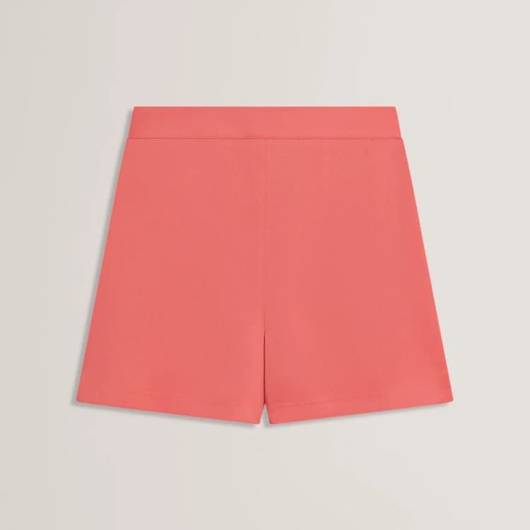 Image of Ted Baker Ted Satin Printed Short Coral female 6 (2X)