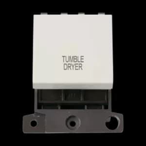 Image of Click Scolmore MiniGrid 20A Double-Pole Ingot Tumble Dryer Switch White - MD022PW-TD