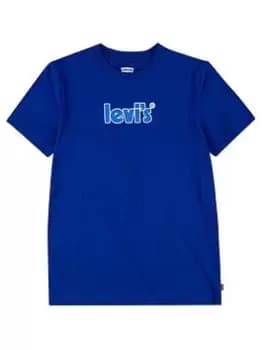 Image of Levis Boys Short sleeve poster Logo t-shirt - Blue Size 10 Years