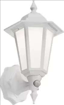 Image of KnightsBridge 230V IP54 8W LED Wall Lantern with Photocell Sensor - White
