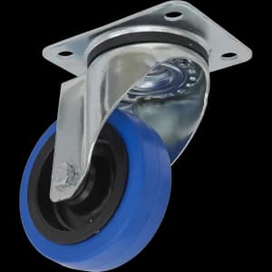 Image of Sealey Swivel Plate Castor Blue Elastic 100mm