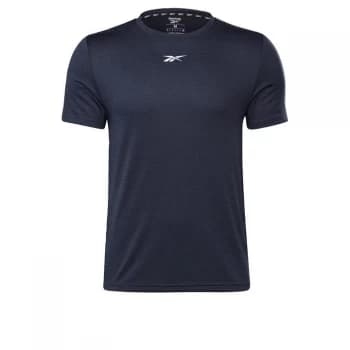 Image of Reebok Workout Ready M lange T-Shirt Mens - Vector Navy