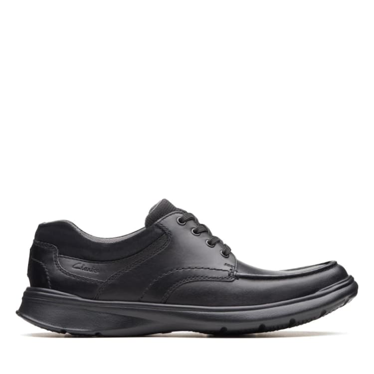 Image of Clarks Clarks Men Cotrell Edge Black Smooth Leather Lace Up,Derby Shoes Size: 11-Standard Fit Black 11-Standard Fit Male 5050408922782