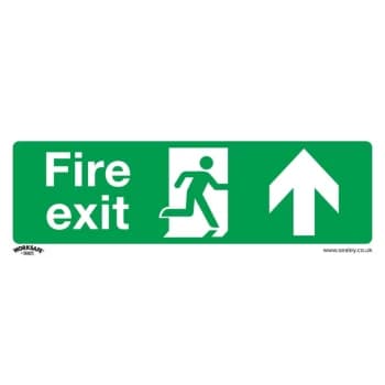 Image of Safety Sign - Fire Exit (Up) - Self-Adhesive Vinyl