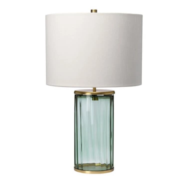 Image of Netlighting Reno Table Lamp Metalwork Aged Brass Green Glass Yellow unisex