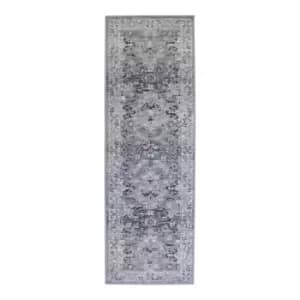 Image of Homemaker Maestro Traditional Rug Grey And Pink 067X200Cm