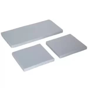 Image of Outsunny Outdoor 3pc Seat Cushion Pads for Rattan Furniture - Grey