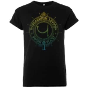 Image of Harry Potter Wingardium Leviosa Swish And Flick Mens Black T-Shirt - XXL - Black