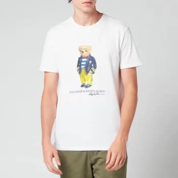 Image of Polo Ralph Lauren Mens Marina Polo Bear Jersey T-Shirt - White - L